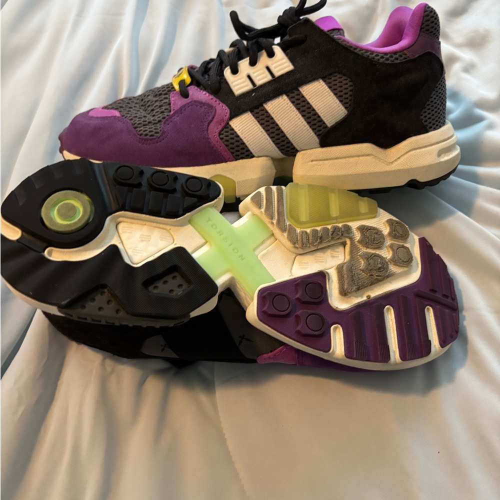 Adidas Ninja Black and Purple Athletic Shoes